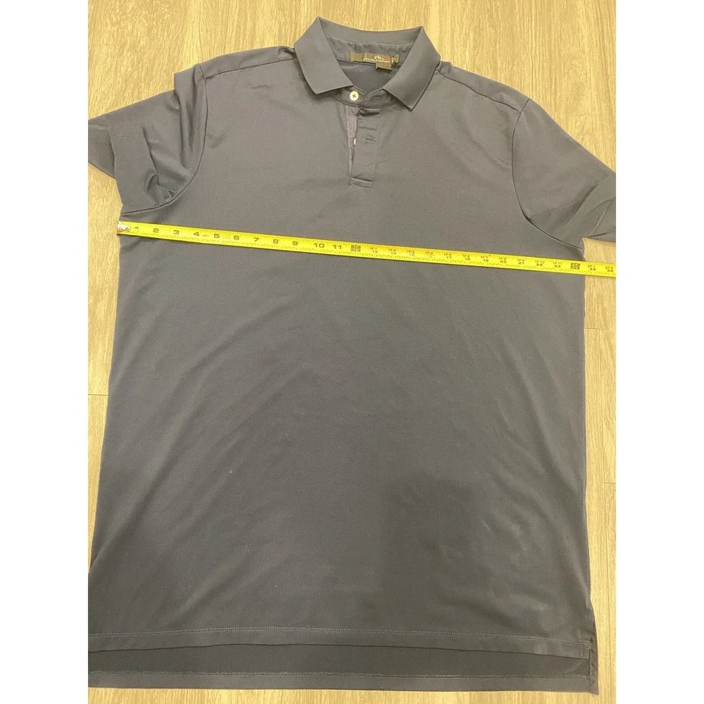 RLX‎ Ralph Lauren Polo Shirt Large Navy Blue Golf Shirt Short Sleeve Casual